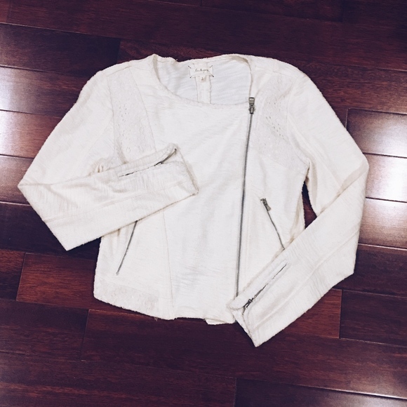 Lou & Grey Jackets & Blazers - Hint of Lace Moto Jacket